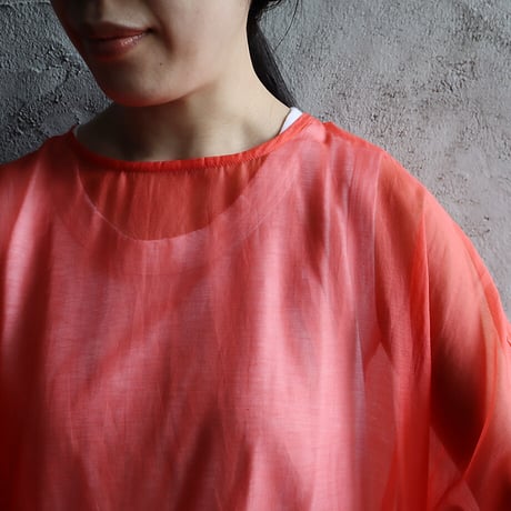 Tabrik  organdy  dress (coral)