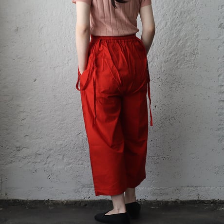 saruche long ribbon pants (red)