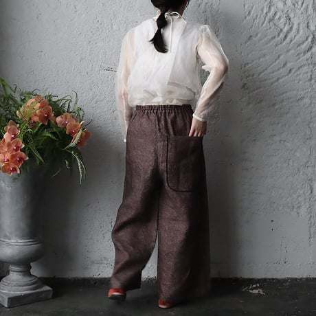 TOWAVASE Ginette linen pants (brown)