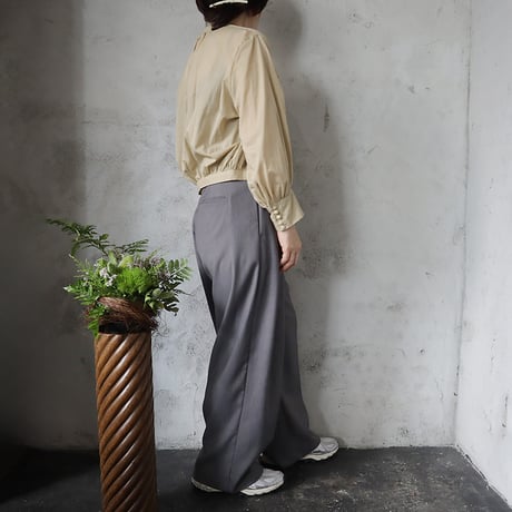 R&D.M.Co- peasant sleeve blouse (beige)
