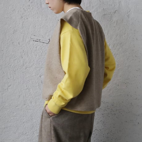 RYU KAGA damaged knit vest (beige)