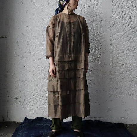 Tabrik  organdy dress (olive)