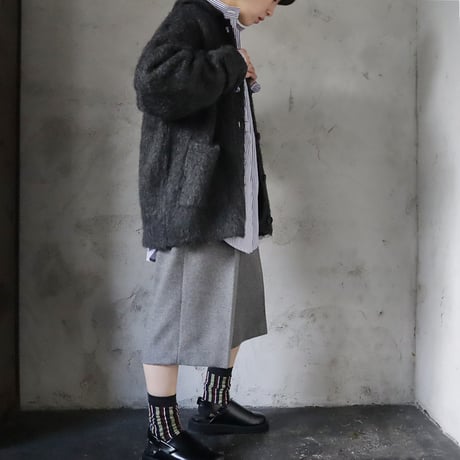 ànuke brashed knit jacket (charcoal)
