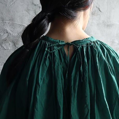 R&D.M.Co- khadi cotton  gather smock (green)