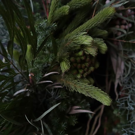 christmas wreath (oval:blue)