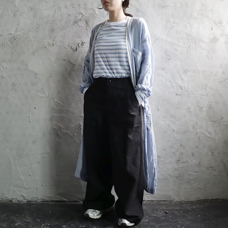 R&D.M.Co- gauze bouder L/T shirt(gray/sax/pink)