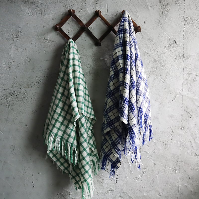 R&D.M.Co- wool blanket (green/blue) | nii-B |