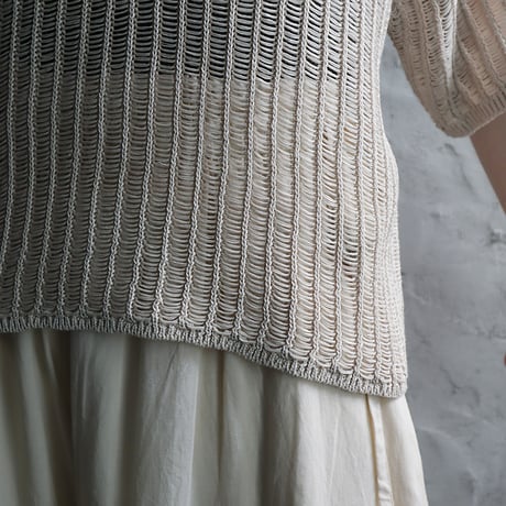 ànuke mesh polo knit (natural)