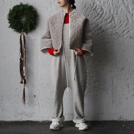 TOWAVASE velvet quilt  jacket  (gray)