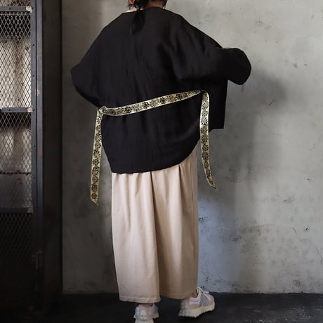 TOWAVASE linen jacket paillet