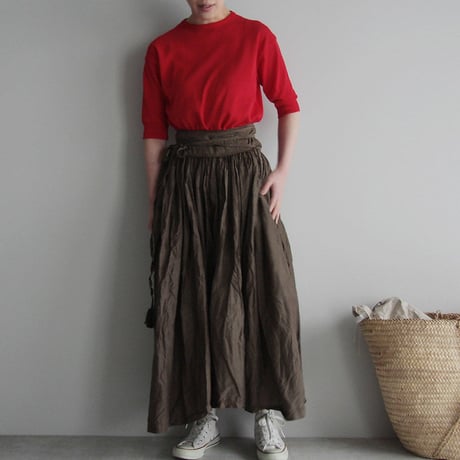Tabrik gathered skirt (doro-zome)