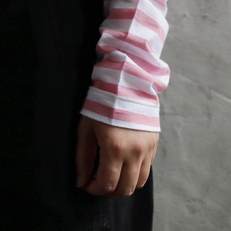 R&D.M.Co- gauze bouder L/T shirt(gray/sax/pink)