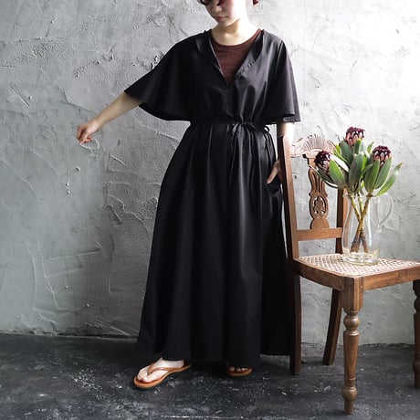 .less draped sleeve dress