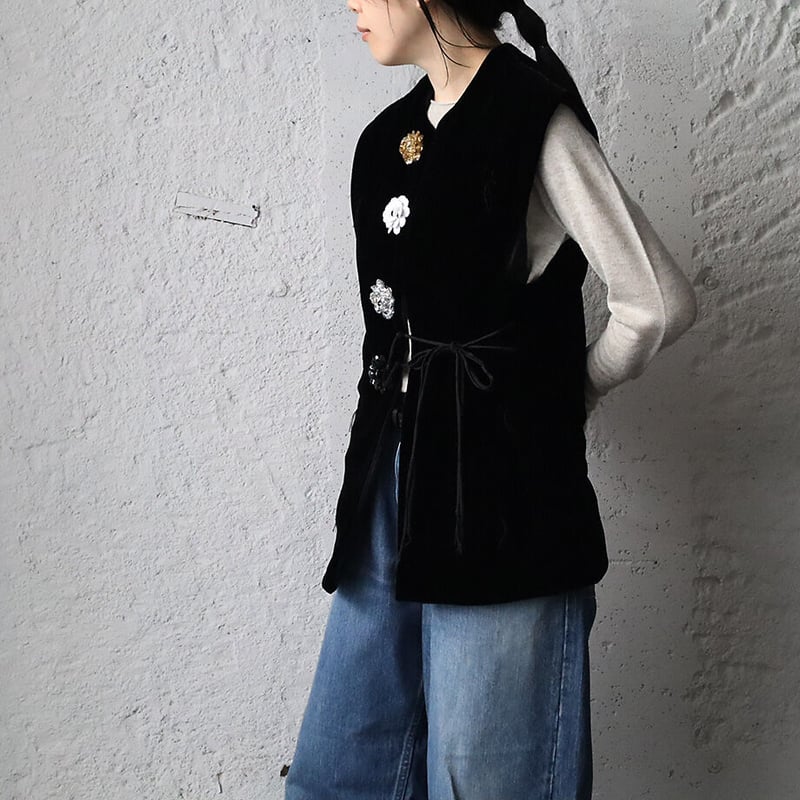 TOWAVASE La zabu vest jacket (black) | nii-B | TOWAVASE La zabu vest jacket (black) | nii-B |