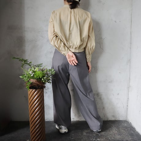 R&D.M.Co- peasant sleeve blouse (beige)