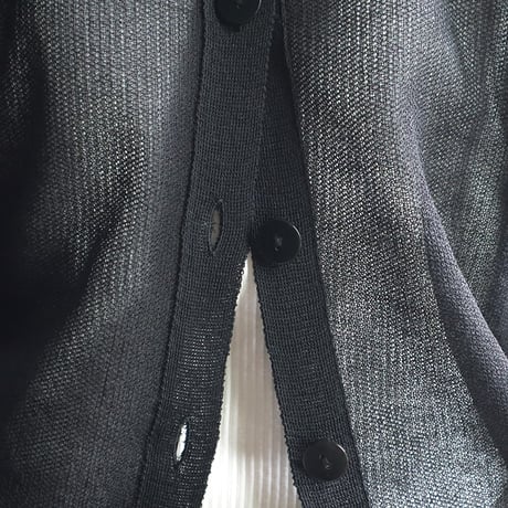 Le pivot ramie short cardigan(black)