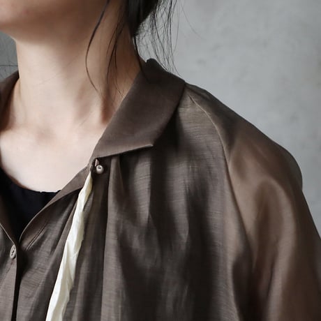 Tabrik  organdy gather one piece (olive)