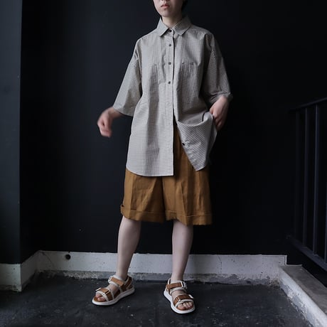 ànuke check over shirts (beige)