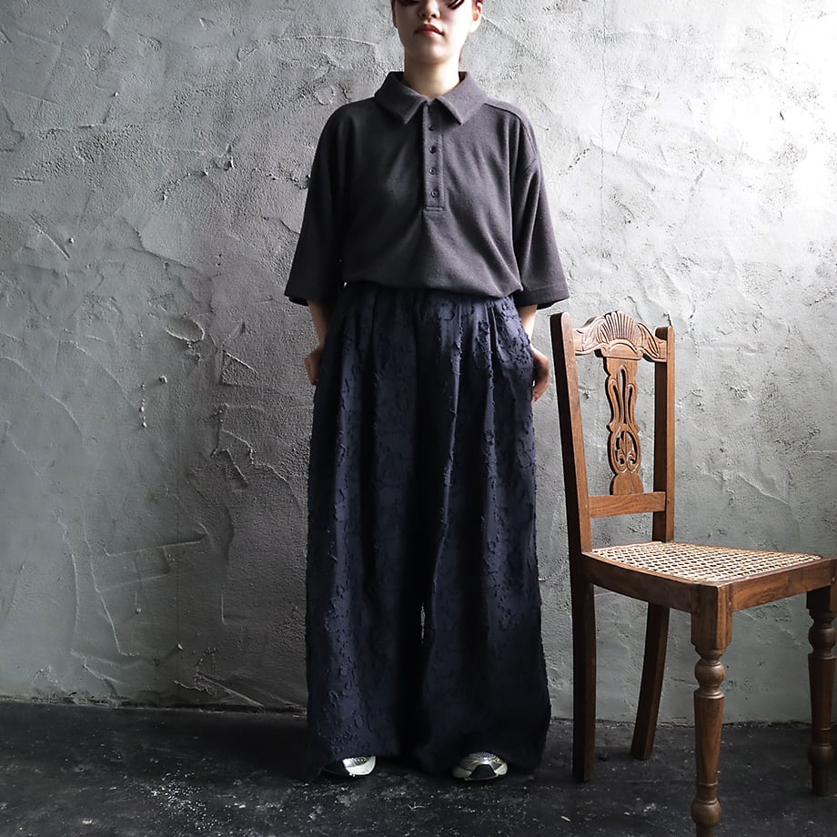 anuke アンヌーク Pile Polo Tops チャコールグレー パイル ànuke online store（アンヌーク） / Pile Polo TopsPile Polo