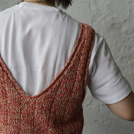 Tabrik knit vest (orangemix)