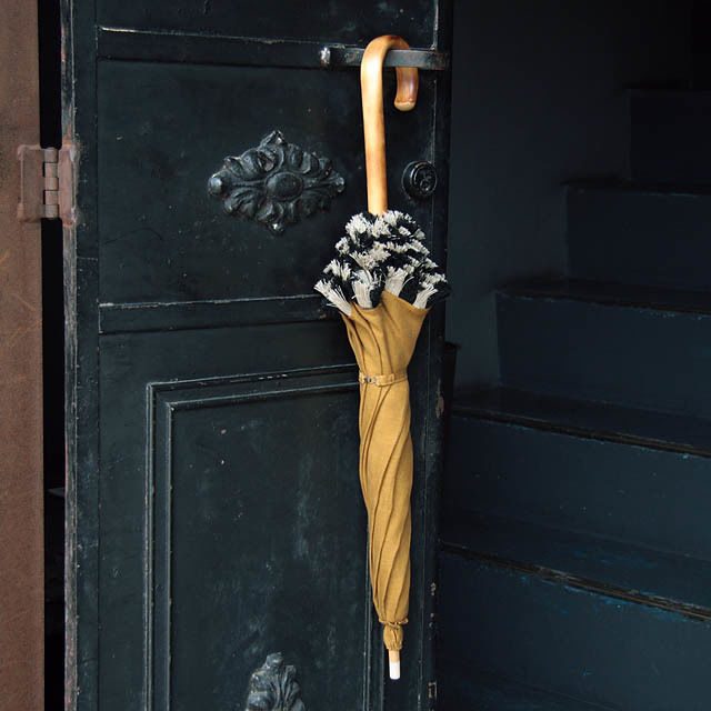 【完売商品/最終値下げ】Tabrik（タブリク） 日傘 ブルーストライプ Tabrik parasol mustard | nii-B | WEBSHOP