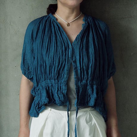 Tabrik linen aizome blouse