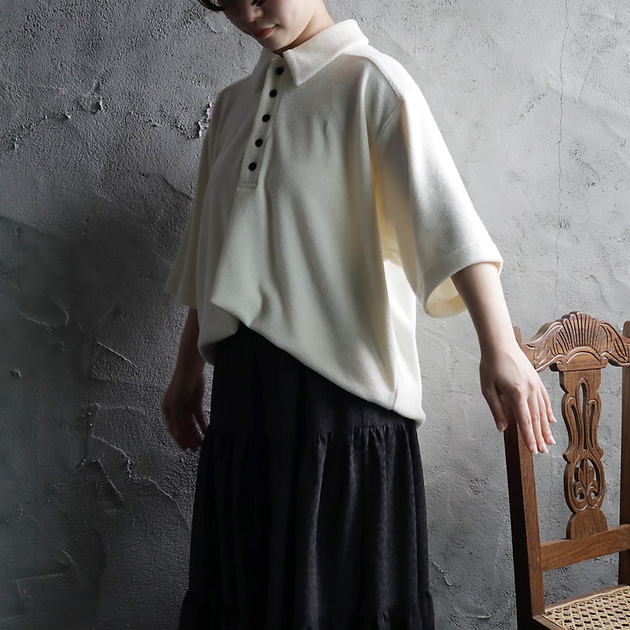 ànuke pile polo tops (ivory) | nii-B | WEBSHOP