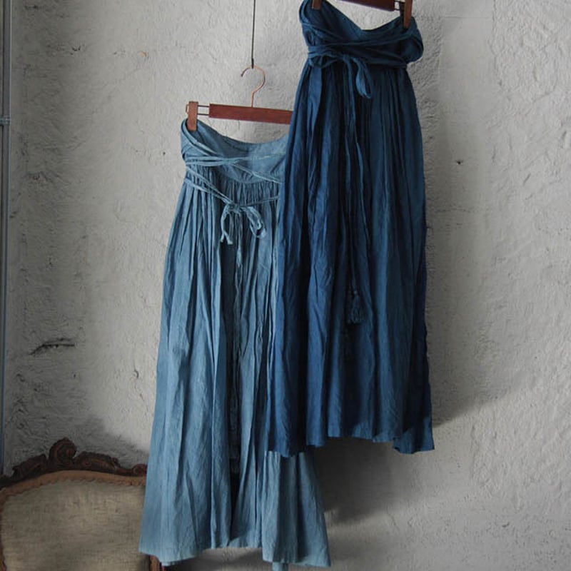 Tabrik gathered skirt (hon-aizome B) | nii-B |