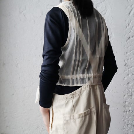Tabrik  organdy  gilet (ivory)