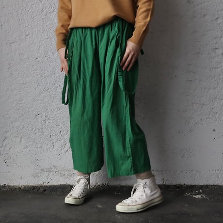 saruche long ribbon pants (green)