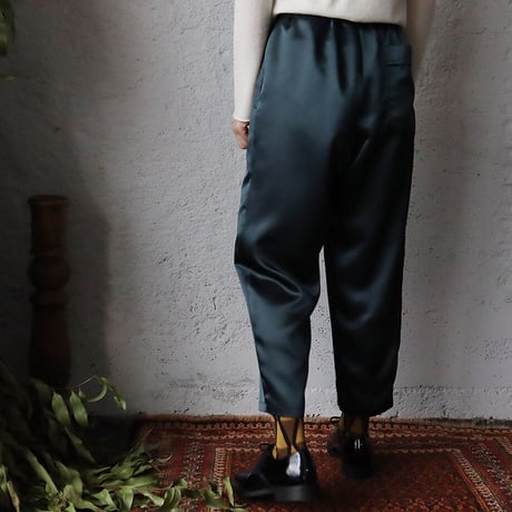 NOTA  satin pants (dark green)