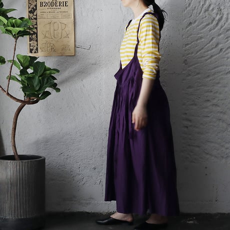 Tabrik gather skirt (botanical dye violet)