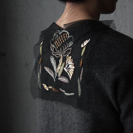 TOWAVASE Pétit dejeuner pullover cardigan (charcoalgray)