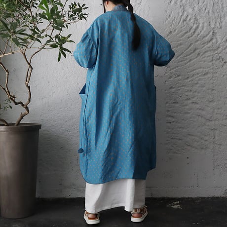TOWAVASE silk robe Bonbon (blue)