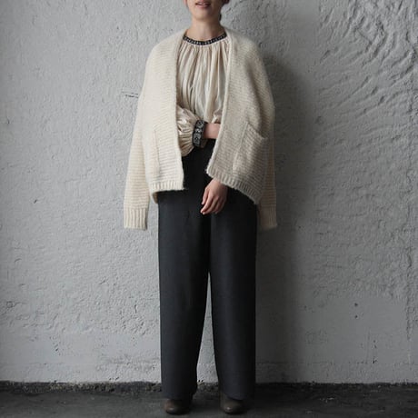 MAISON ANJE knit cardigan offwhite