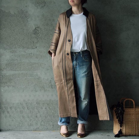 NATIVE VILLAGE linen mesh coat
