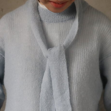 ànuke mohair ribbontie knit (iceblue)