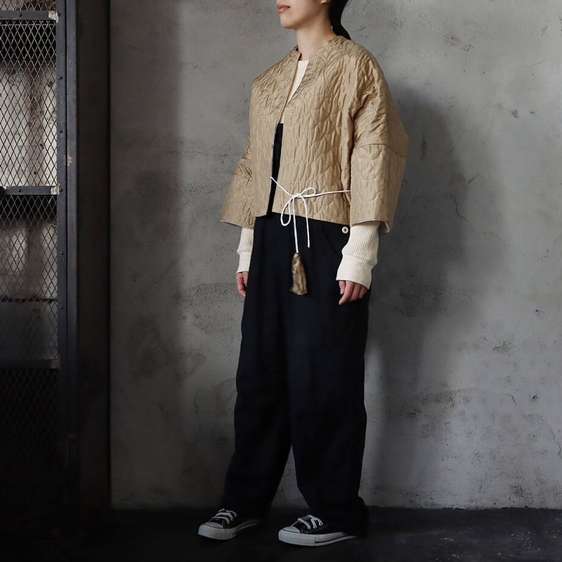 TOWAVASE silk quilt jacket (beige) | nii-B | WE