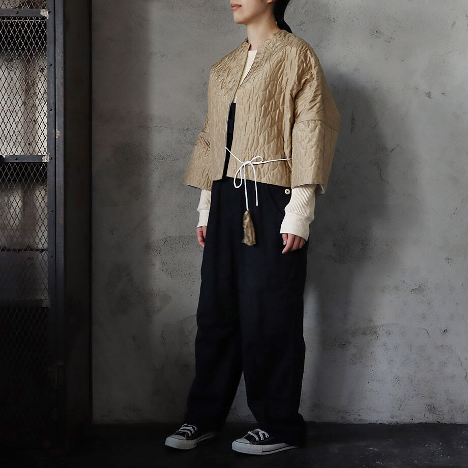 TOWAVASE silk quilt jacket (beige) | nii-B | WE