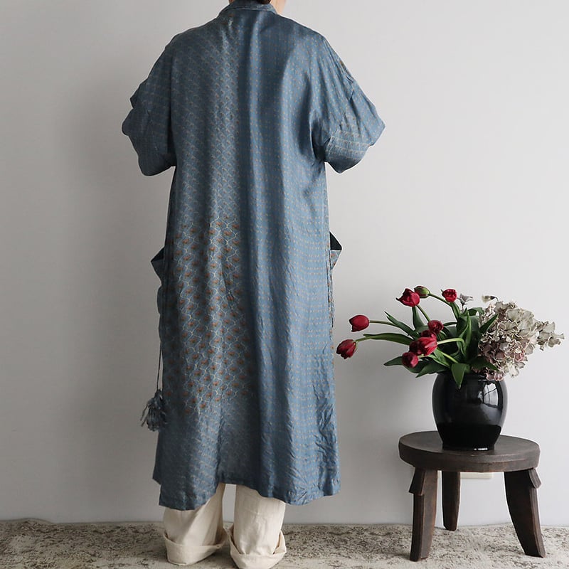 TOWAVASE sarasa silk robe (blue) | nii-B | WEBSHOP TOWAVASE sarasa silk robe (blue) | nii-B | WEBSHOP