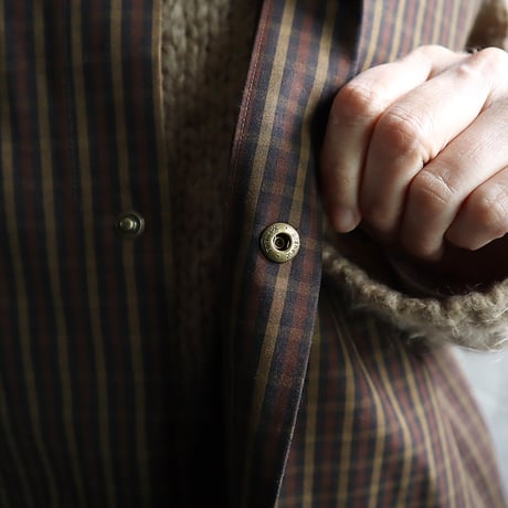 R&D.M.Co- ROBINSON'S check cape coat (dark brown)