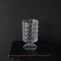 cutting glass flower vase (square)