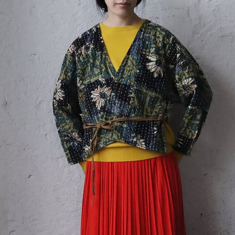 saruche gudri short jacket (green mix)