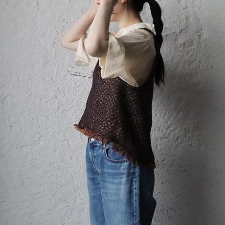 NOTA le blueque gillet (brown x navy)