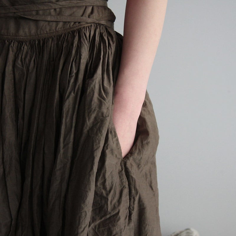 Tabrik gathered skirt (doro-zome) | nii-B | WEB