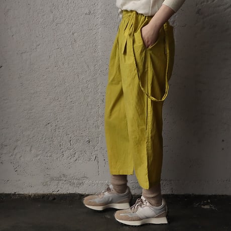 saruche long ribbon pants (yellow)