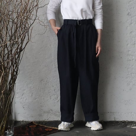 .less cotton pants (navy stripe)