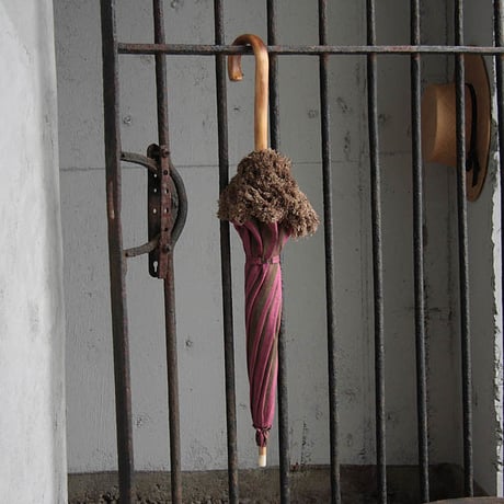 Tabrik parasol  khaki x pink stripe
