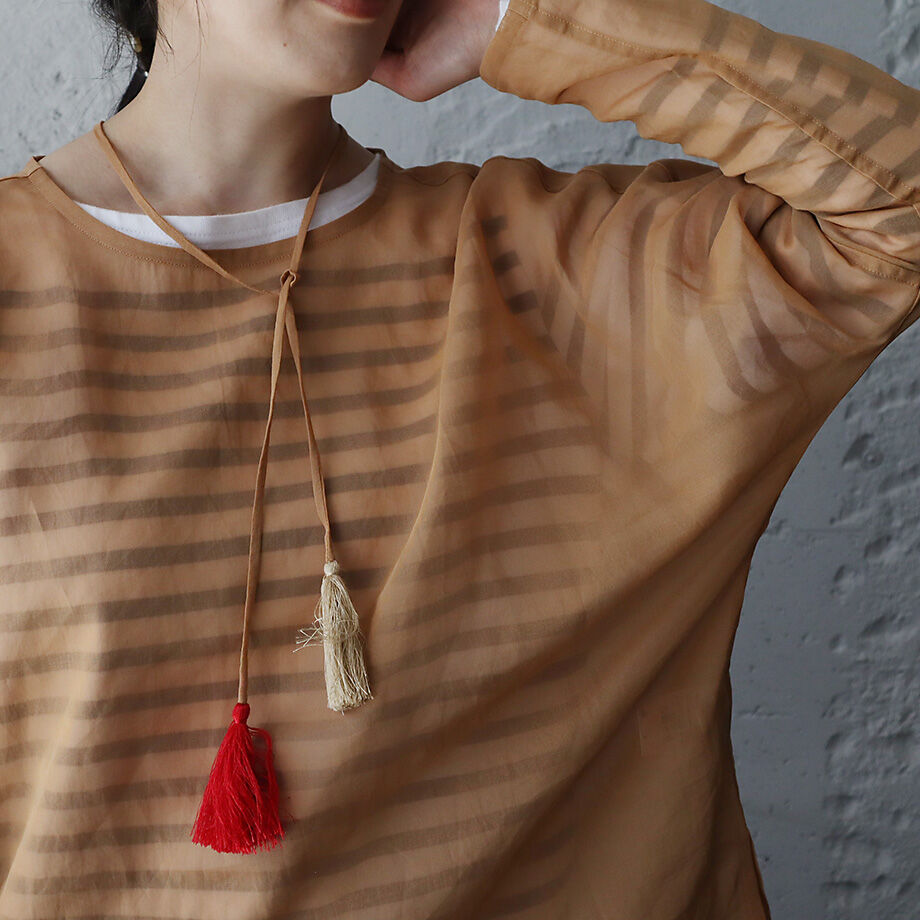 tabrik オーガンジー　タッセルドレス XS-Lサイズあり【SETTAN/セッタン】トワルドジュイ/ プリント