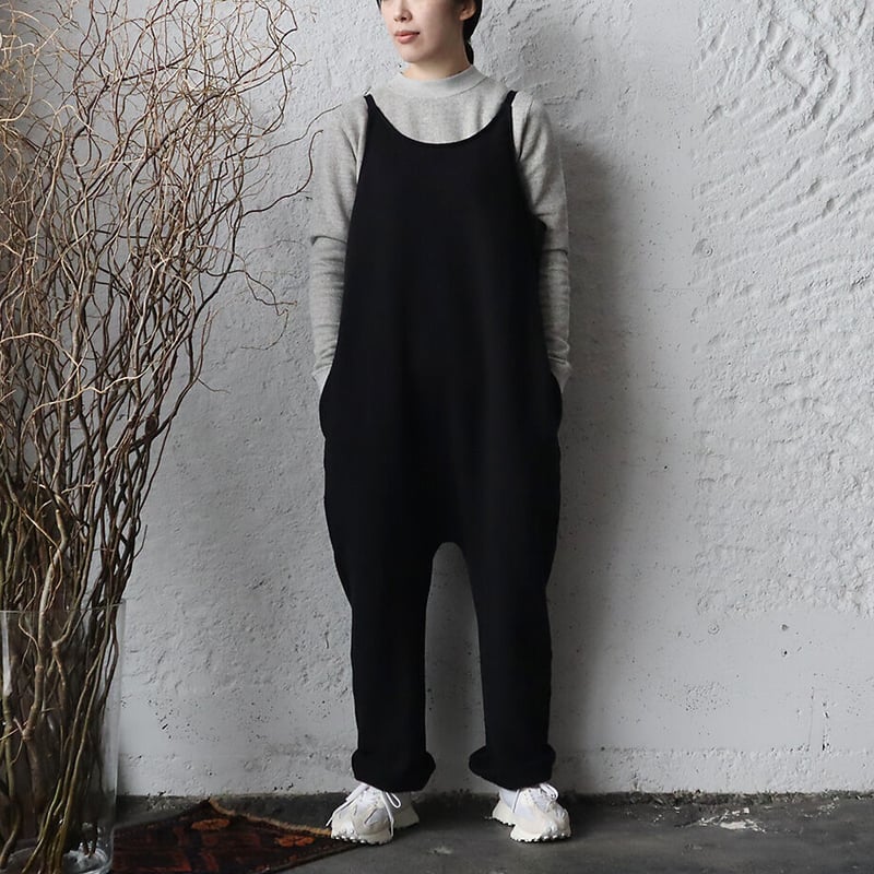 R&D.M.Co- オールドマンズテーラー 裏起毛 サロペット 黒 4718) / R&D.M.Co-/OLDMANS TAILOR (アールアンドディーエムコー